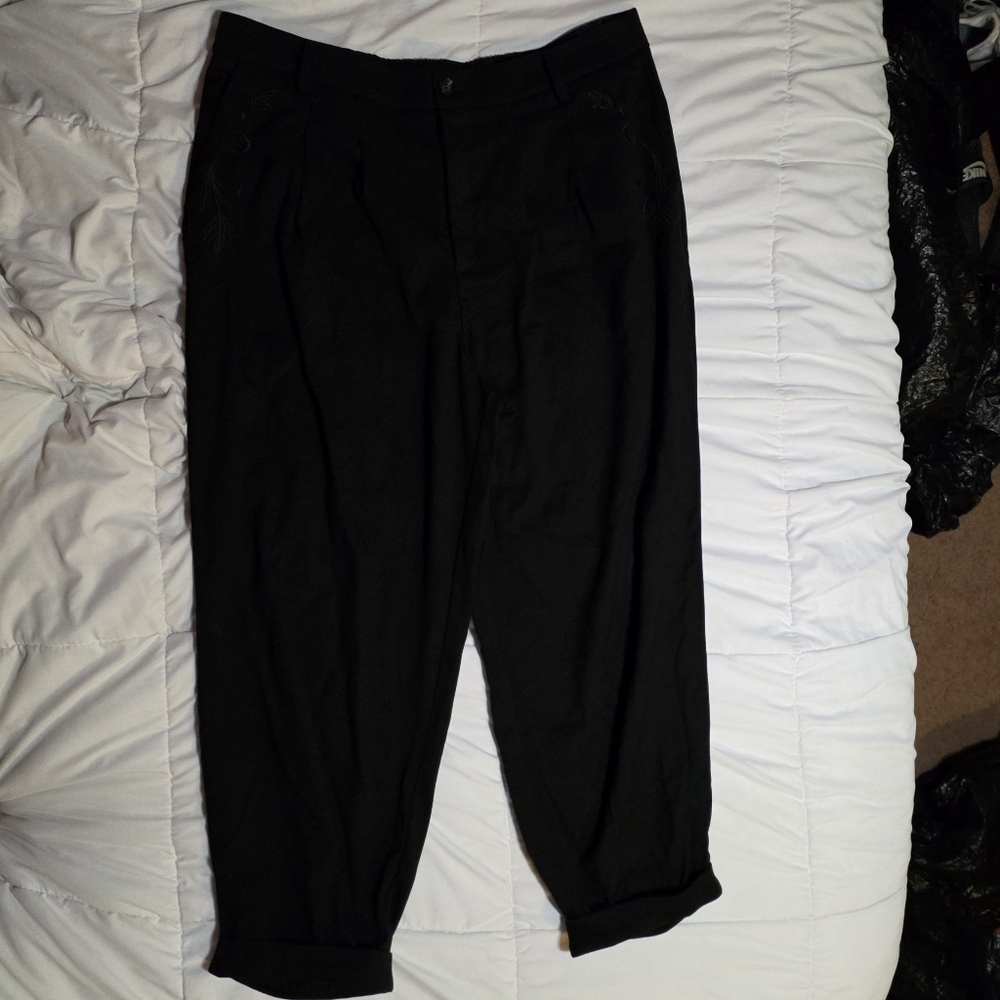 Disturbia Women's Dark Black Balloon Pants